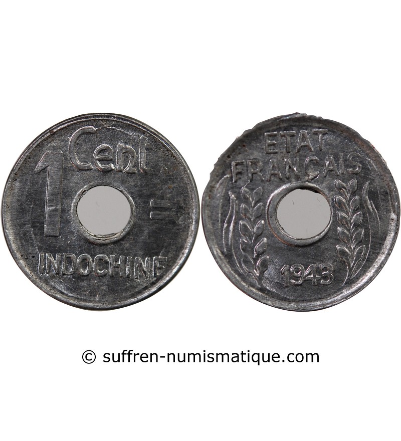 INDOCHINE FRANCAISE - 1 CENTIME 1943