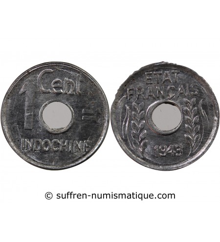 INDOCHINE FRANCAISE - 1 CENTIME 1943