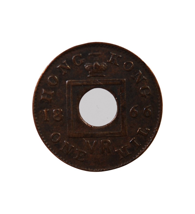 HONG KONG, VICTORIA - 1 MIL 1866