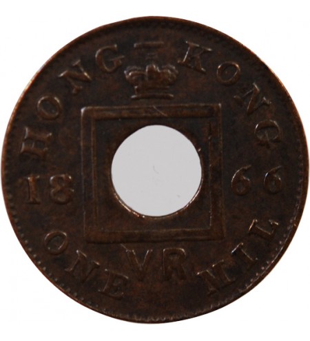 HONG KONG, VICTORIA - 1 MIL 1866
