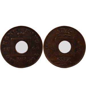 HONG KONG, VICTORIA - 1 MIL 1866 2