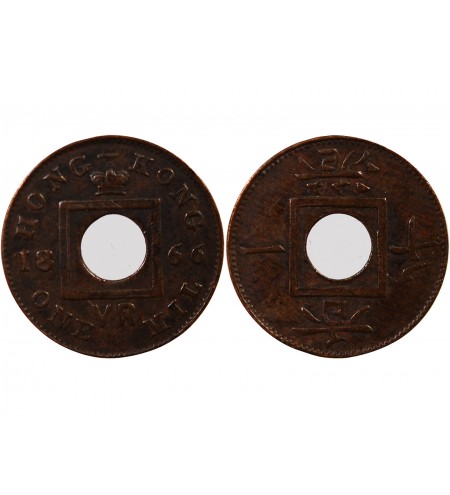 HONG KONG, VICTORIA - 1 MIL 1866