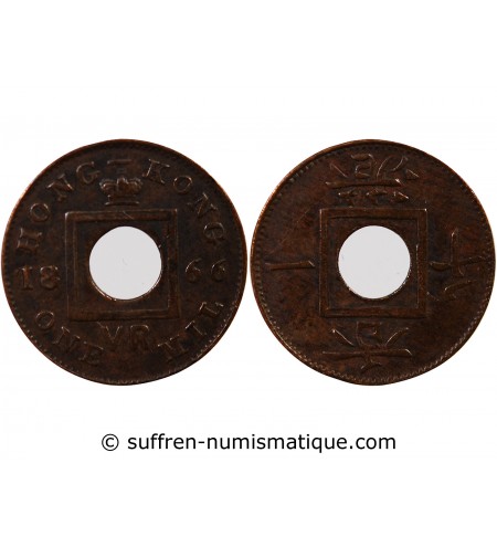 HONG KONG, VICTORIA - 1 MIL 1866