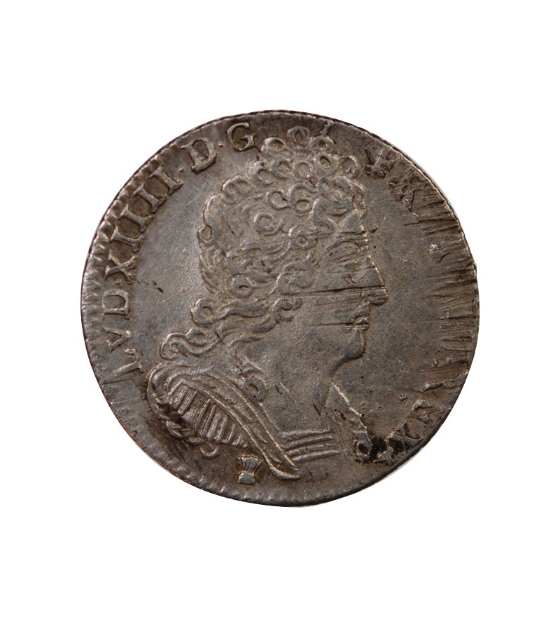 LOUIS XIV﻿ - 1/10 ECU AUX TROIS COURONNES 1712 9 RENNES