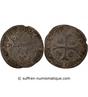 HENRI III - DOUZAIN AUX DEUX H 1588 SAINT-LÔ
