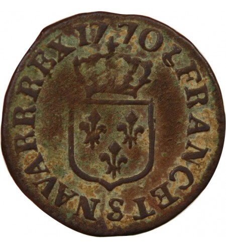 LOUIS XV - LIARD A LA VIEILLE TÊTE 1770 S REIMS