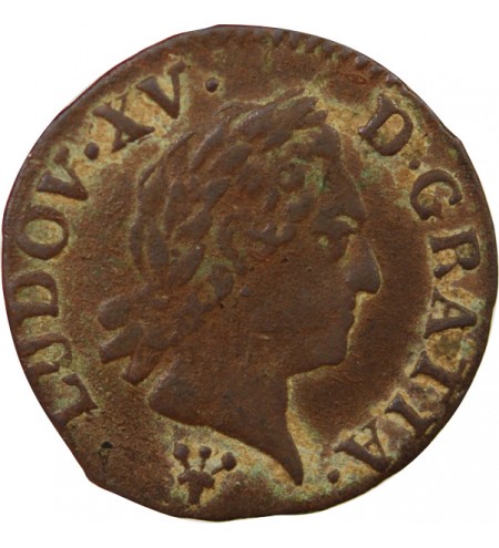 LOUIS XV - LIARD A LA VIEILLE TÊTE 1770 S REIMS