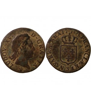 LOUIS XV﻿ - 1/2 SOL A LA VIEILLE TÊTE 1770 S REIMS 2