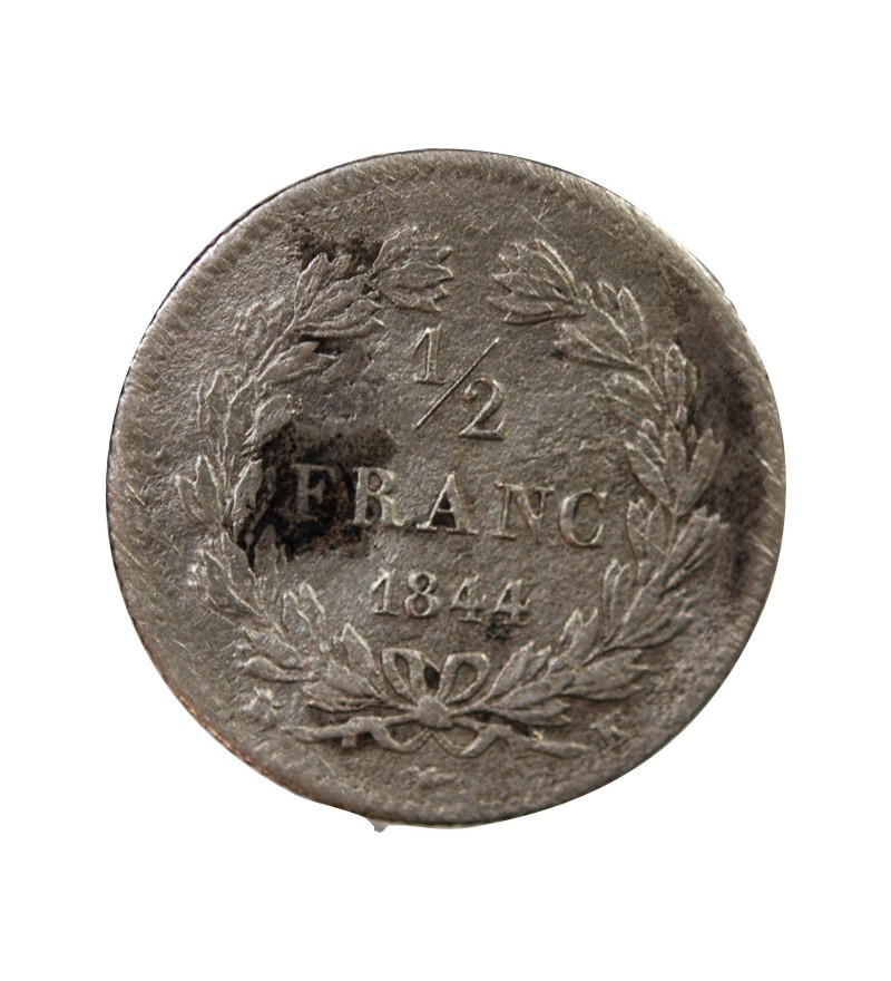LOUIS-PHILIPPE﻿ Ier - 1/2 FRANC ARGENT 1844 K BORDEAUX