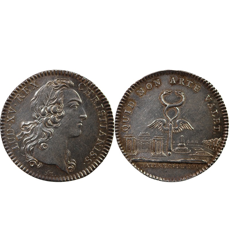 BÂTIMENTS DU ROI, LOUIS XV - JETON ARGENT émission de 1741