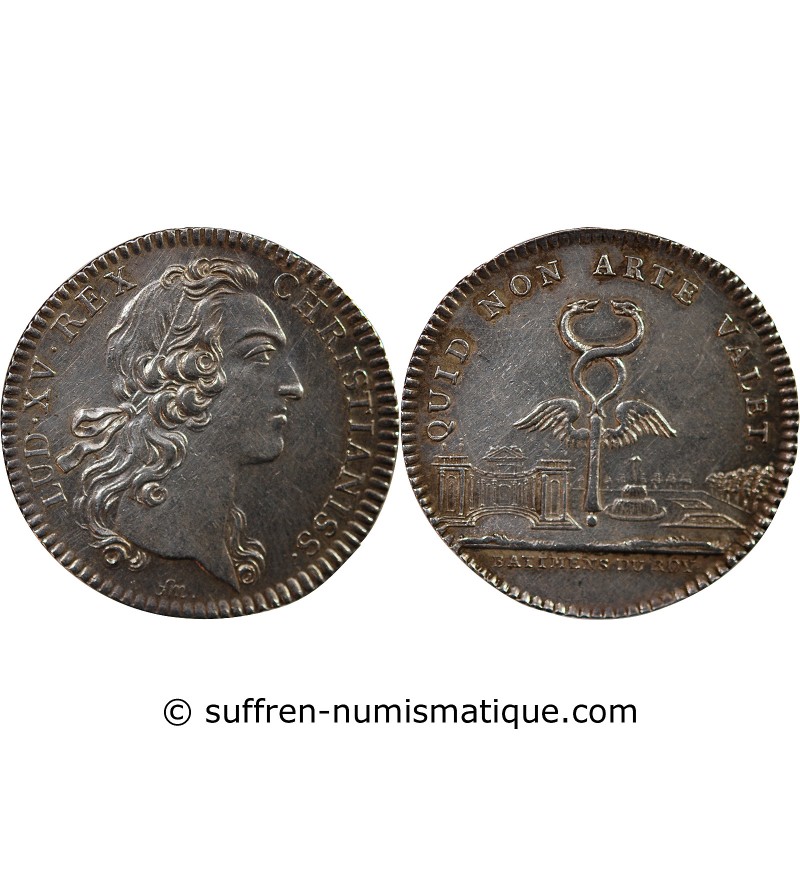 BÂTIMENTS DU ROI, LOUIS XV - JETON ARGENT émission de 1741