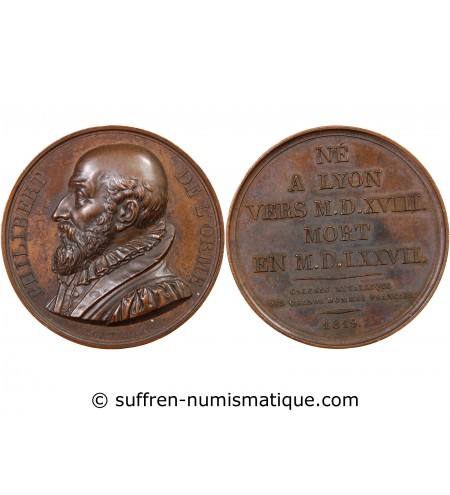 PHILIBERT DE L'ORME - MEDAILLE BRONZE 1819