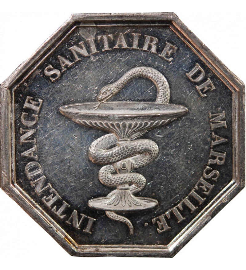 INTENDANCE SANITAIRE DE MARSEILLE, LOUIS-PHILIPPE – JETON ARGENT