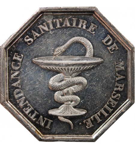 INTENDANCE SANITAIRE DE MARSEILLE, LOUIS-PHILIPPE – JETON ARGENT