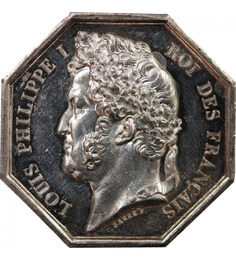 INTENDANCE SANITAIRE DE MARSEILLE, LOUIS-PHILIPPE – JETON ARGENT