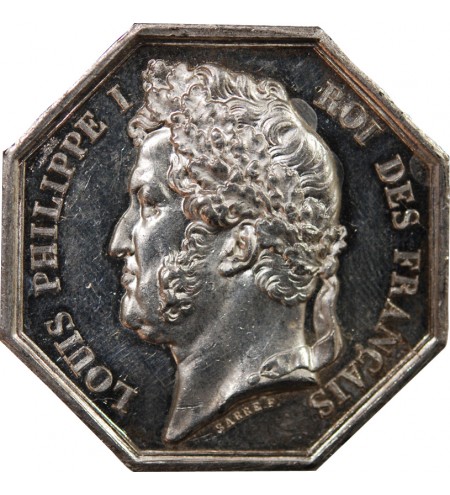 INTENDANCE SANITAIRE DE MARSEILLE, LOUIS-PHILIPPE – JETON ARGENT