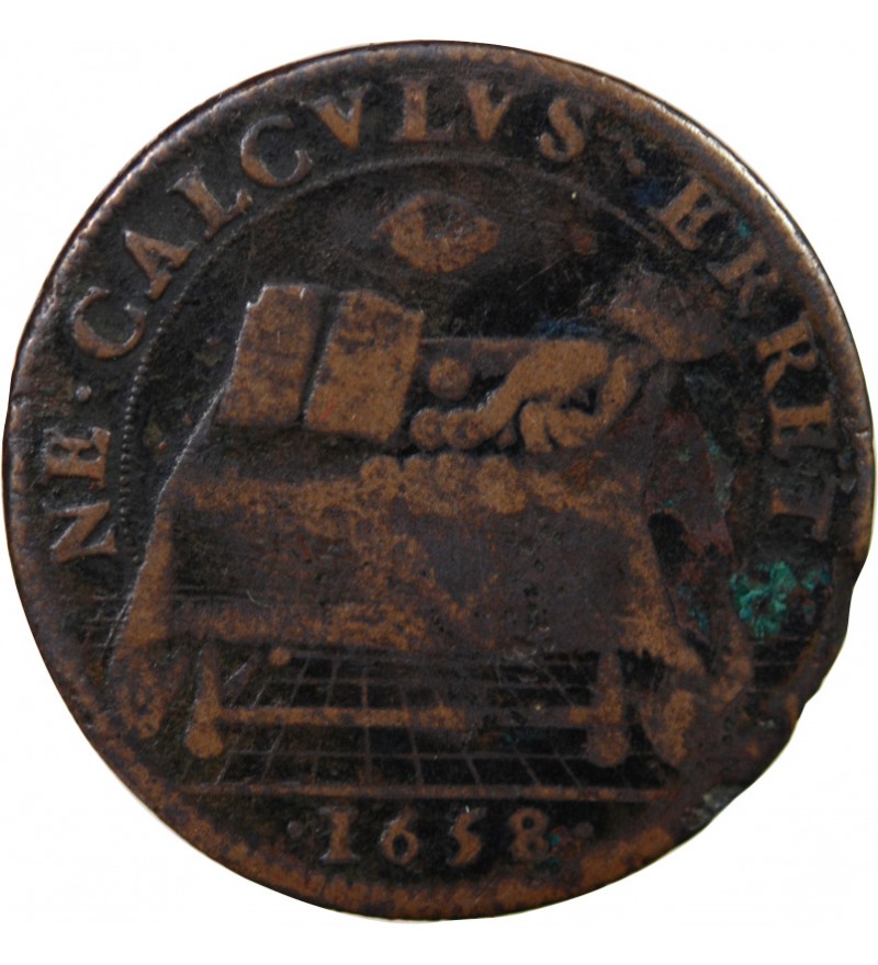 VILLE DE PARIS, SYNDICS GENERAUX DES RENTES - JETON CUIVRE 1658