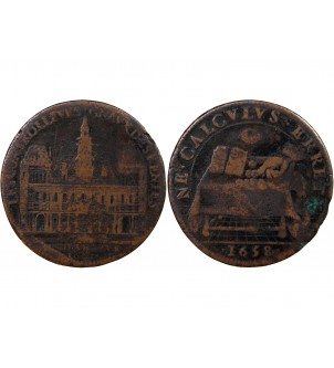 VILLE DE PARIS, SYNDICS GENERAUX DES RENTES - JETON CUIVRE 1658 2