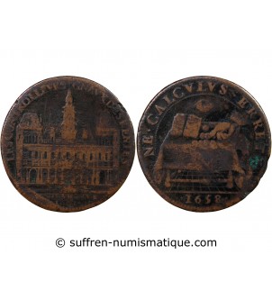 VILLE DE PARIS, SYNDICS GENERAUX DES RENTES - JETON CUIVRE 1658