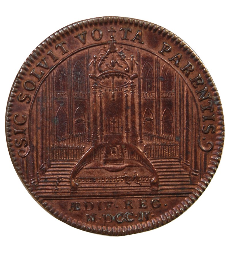 BÂTIMENTS DU ROI, LOUIS XIV - JETON CUIVRE 1702