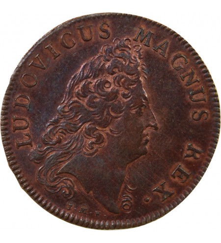 BÂTIMENTS DU ROI, LOUIS XIV - JETON CUIVRE 1702