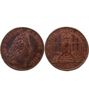 BÂTIMENTS DU ROI, LOUIS XIV - JETON CUIVRE 1702 2