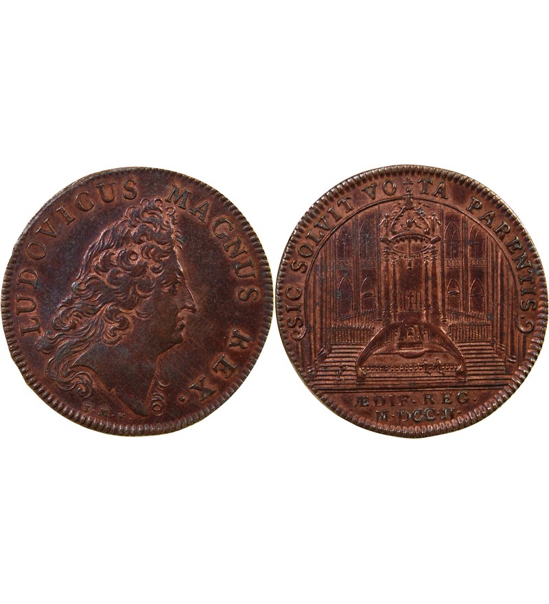 BÂTIMENTS DU ROI, LOUIS XIV - JETON CUIVRE 1702