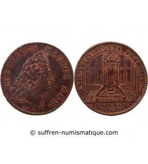 BÂTIMENTS DU ROI, LOUIS XIV - JETON CUIVRE 1702
