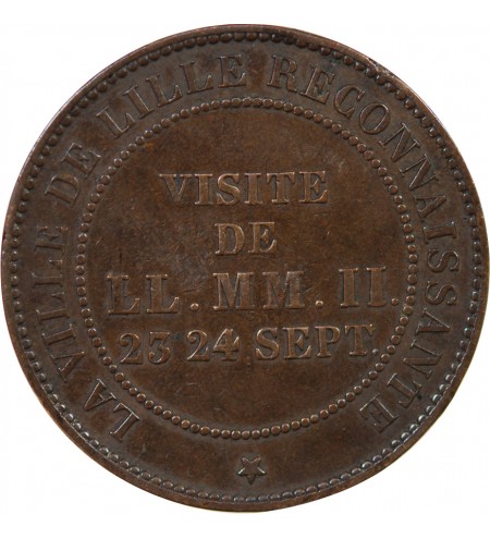 NAPOLEON III, VISITE IMPERIALE DE LILLE - MODULE DE 10 CENTIMES - 23 ET 24 SEPTEMBRE 1853