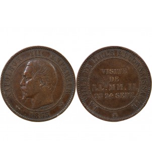 NAPOLEON III, VISITE IMPERIALE DE LILLE - MODULE DE 10 CENTIMES - 23 ET 24 SEPTEMBRE 1853 2