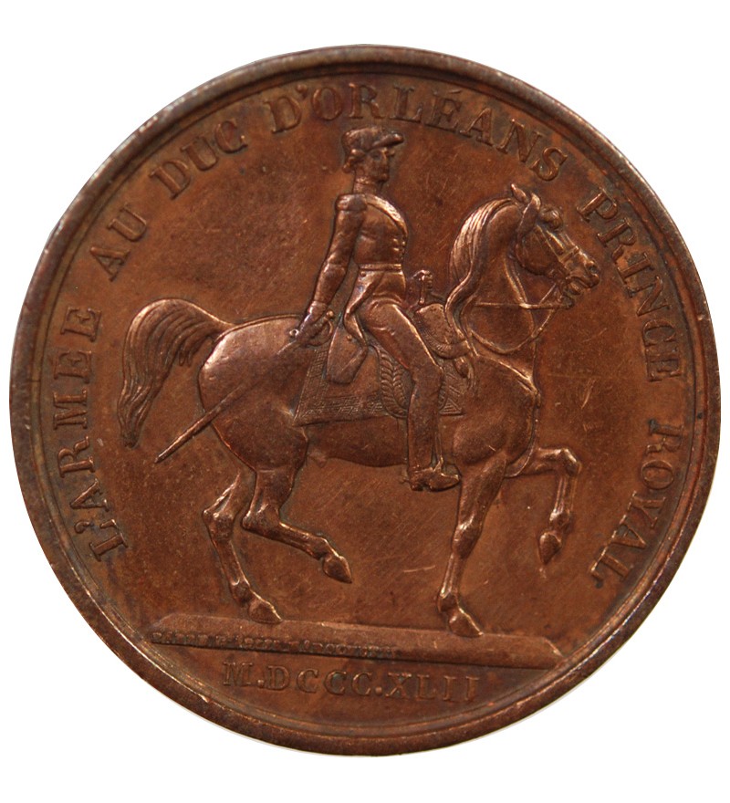 LE DUC D'ORLEANS - MEDAILLE CUIVRE 1842