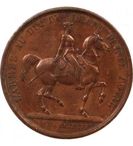 LE DUC D'ORLEANS - MEDAILLE CUIVRE 1842