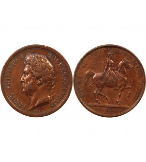 LE DUC D'ORLEANS - MEDAILLE CUIVRE 1842 2