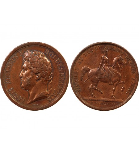 LE DUC D'ORLEANS - MEDAILLE CUIVRE 1842