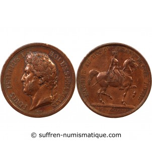 LE DUC D'ORLEANS - MEDAILLE CUIVRE 1842