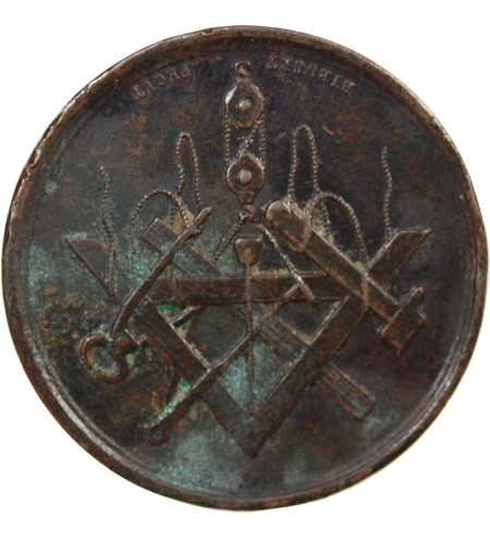 VILLE DE VERSAILLES, ENTREPRENEURS DU BÂTIMENT - JETON CUIVRE poinçon Abeille (1860 /1879)