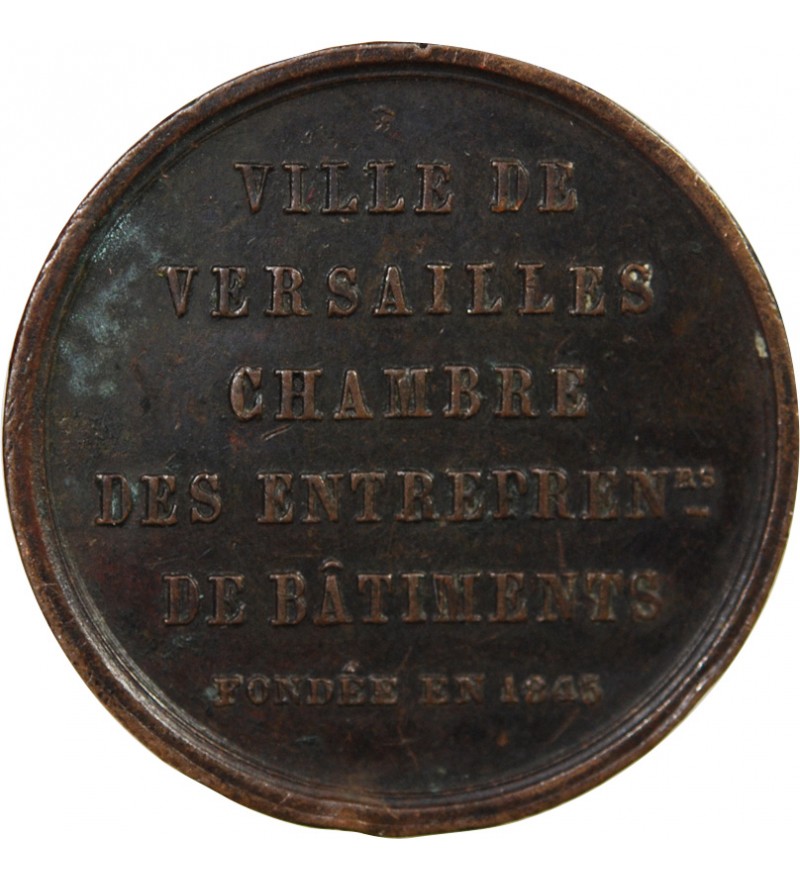VILLE DE VERSAILLES, ENTREPRENEURS DU BÂTIMENT - JETON CUIVRE poinçon Abeille (1860 /1879)