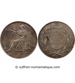 ECOLE DES BEAUX-ARTS DE NANTES - MEDAILLE ARGENT attribuée en 1907