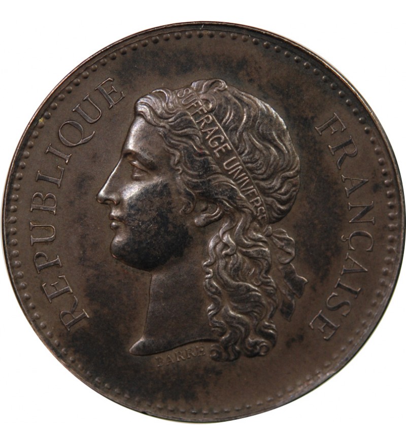 DÉPARTEMENT DE L'ORNE, BÂTIMENTS CIVILS - MEDAILLE ARGENT Poinçon Corne (après 1879)