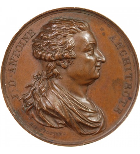 HÔTEL DES MONNAIES, J.-D. ANTOINE ARCHITECTE  - MEDAILLE CUIVRE VERS 1830