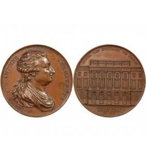 HÔTEL DES MONNAIES, J.-D. ANTOINE ARCHITECTE  - MEDAILLE CUIVRE VERS 1830 2