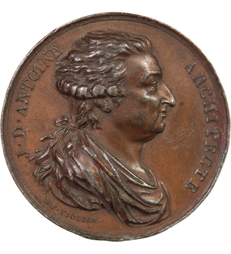 HÔTEL DES MONNAIES, J.-D. ANTOINE ARCHITECTE  - MEDAILLE CUIVRE VERS 1830