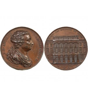 HÔTEL DES MONNAIES, J.-D. ANTOINE ARCHITECTE  - MEDAILLE CUIVRE VERS 1830 2