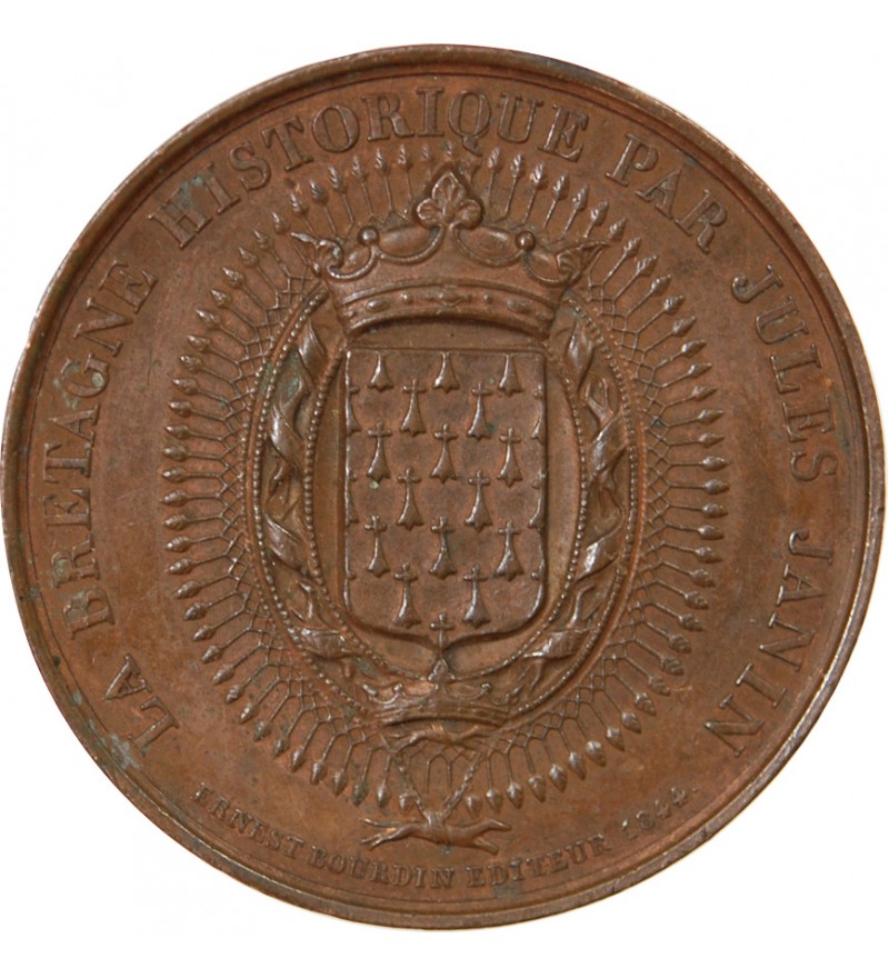 LA BRETAGNE HISTORIQUE, CHATEAUBRIAND - MEDAILLE CUIVRE 1844