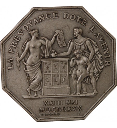 ASSURANCES, LA NATIONALE – JETON ARGENT Poinçon Corne (après 1879)