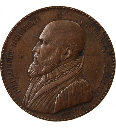 ARCHITECTES DE NANTES, PHILIBERT DELORME  - MEDAILLE CUIVRE poinçon Abeille (1860 /1879)