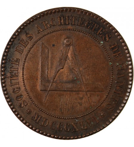 ARCHITECTES DE NANTES, PHILIBERT DELORME  - MEDAILLE CUIVRE poinçon Abeille (1860 /1879)