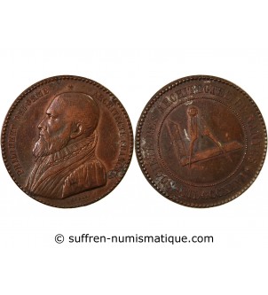 ARCHITECTES DE NANTES, PHILIBERT DELORME  - MEDAILLE CUIVRE poinçon Abeille (1860 /1879)