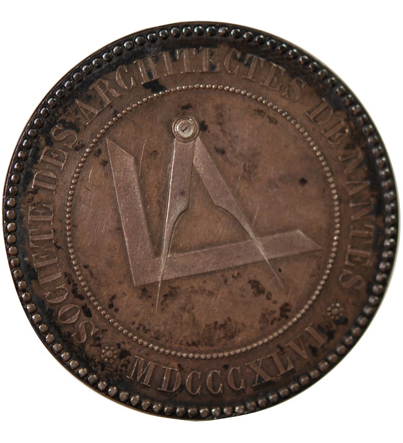 ARCHITECTES DE NANTES, PHILIBERT DELORME  - MEDAILLE CUIVRE poinçon Abeille (1860 /1879)