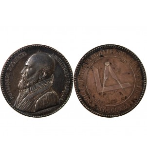 ARCHITECTES DE NANTES, PHILIBERT DELORME  - MEDAILLE CUIVRE poinçon Abeille (1860 /1879) 2